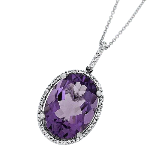 Amethyst Kathaila Silver Pendant: Saturn's Harmony | Brahmatells - BrahmatellsStore