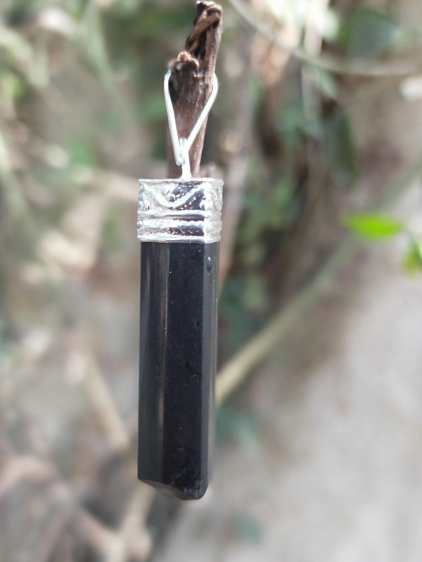 Black Tourmaline Pendant for Protection & Grounding | Brahmatells - BrahmatellsStore