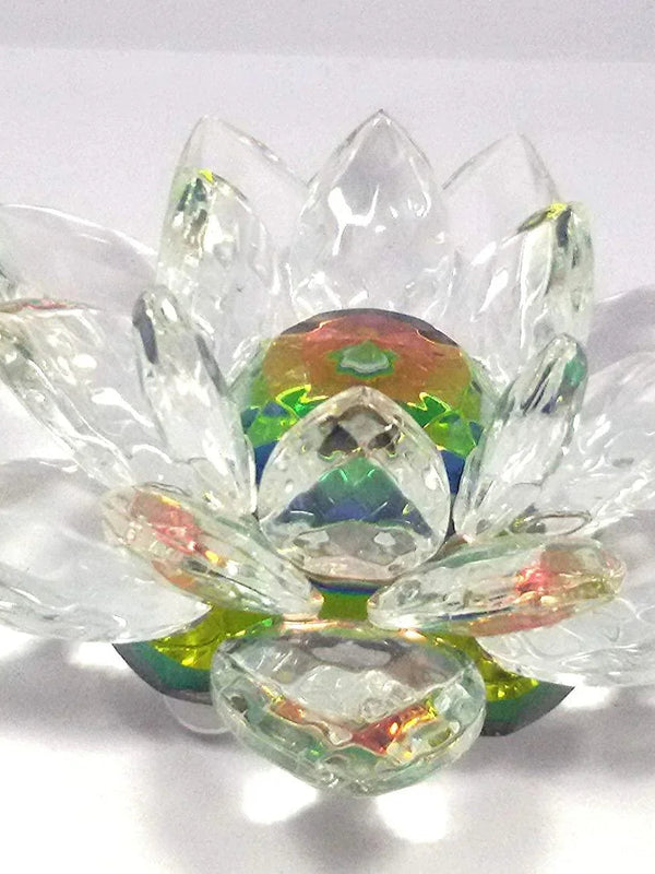 Feng Shui Crystal Lotus Figurine for Harmony & Prosperity | Brahmatells - BrahmatellsStore