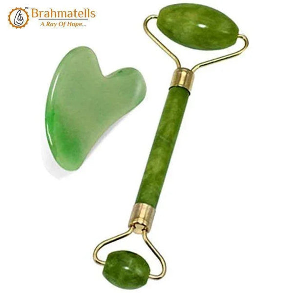 Jade Roller & Gua Sha Set for Radiant Skin | Brahmatells - BrahmatellsStore