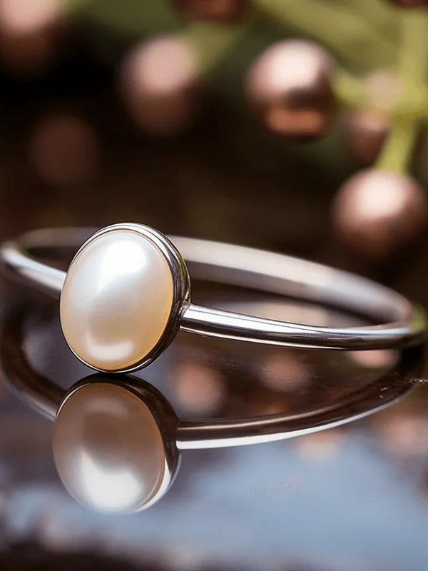 Pearl Cream Rose-Light Ring - Lunar Elegance | Brahmatells - BrahmatellsStore