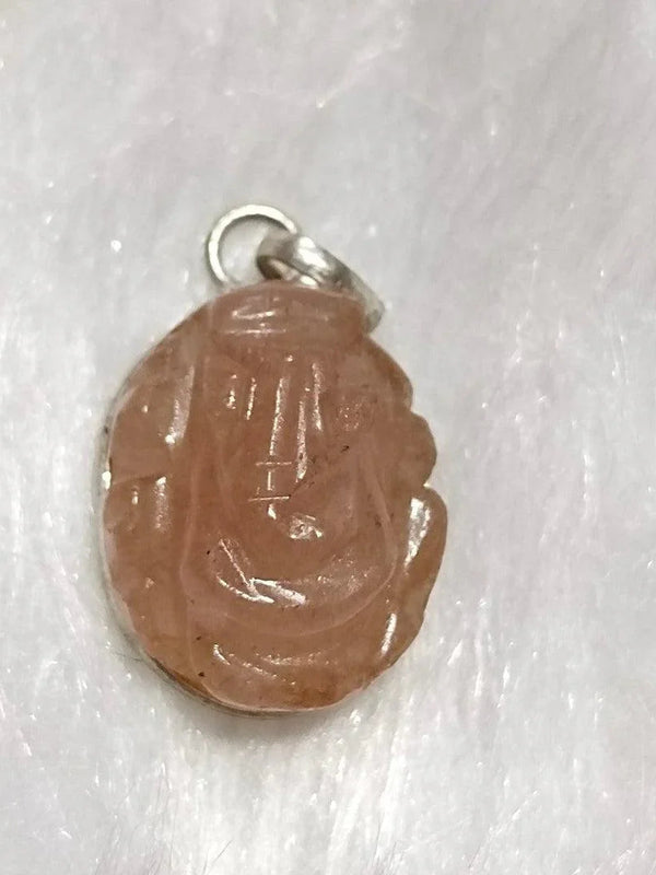 Rose Quartz Ganesha Love Pendant | Brahmatells - BrahmatellsStore
