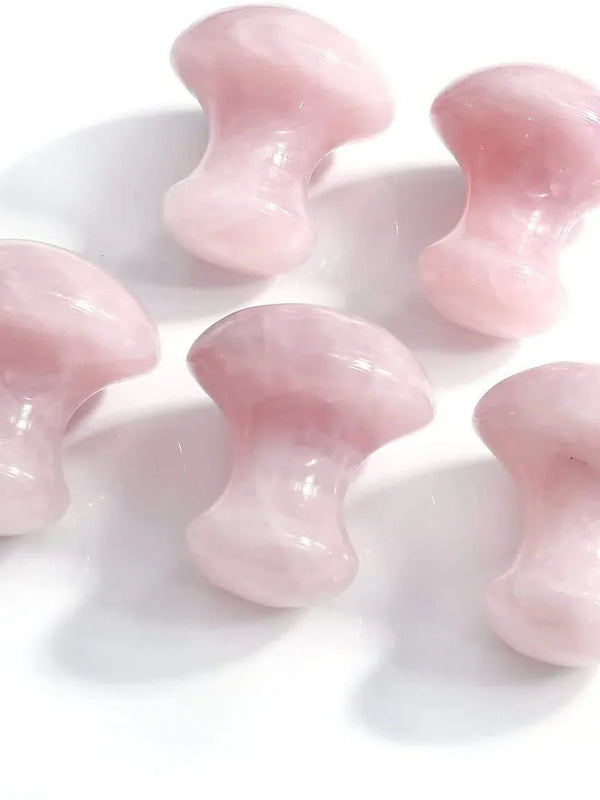 Rose Quartz Mushroom Gua Sha | Brahmatells - BrahmatellsStore