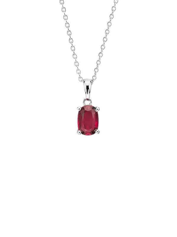 Ruby Manak Oval Cushion Pendant - Radiant Sun Energy | Brahmatells - BrahmatellsStore