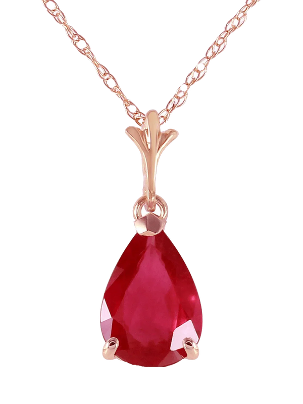 Ruby Manak Pear-Drop Rose Pendant - Radiate Success | Brahmatells - BrahmatellsStore
