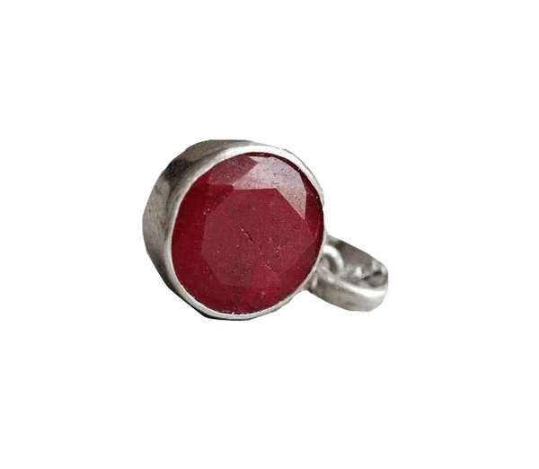 Ruby Manak Round Maroon-Red Pendant - Symbol of Success | Brahmatells - BrahmatellsStore