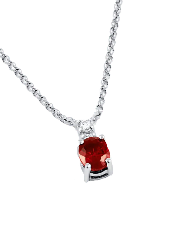 Ruby Manak Velvet-Red Oval Pendant - Radiate Success | Brahmatells - BrahmatellsStore