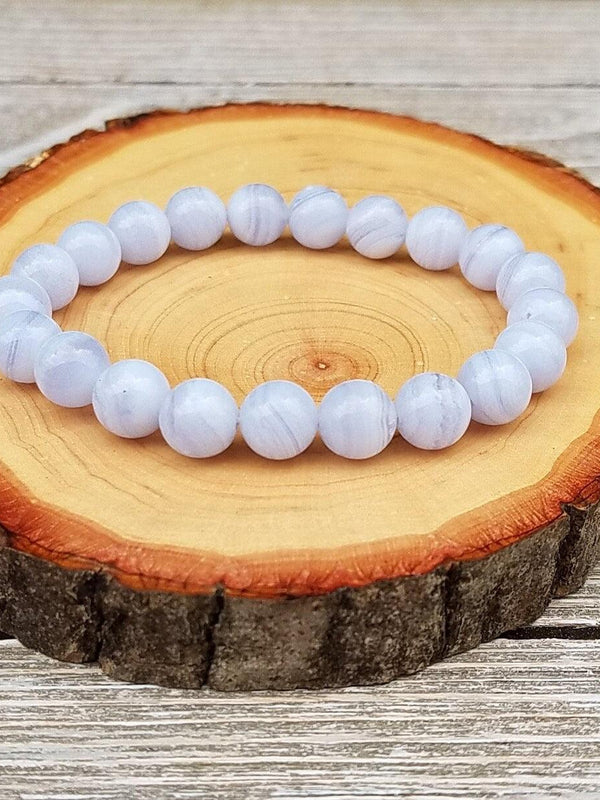 Serenity Blue Lace Agate Bracelet | Brahmatells - BrahmatellsStore