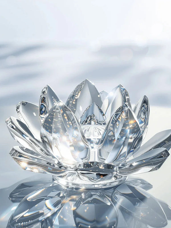 Transparent Crystal Lotus for Harmonious Energy | Brahmatells - BrahmatellsStore
