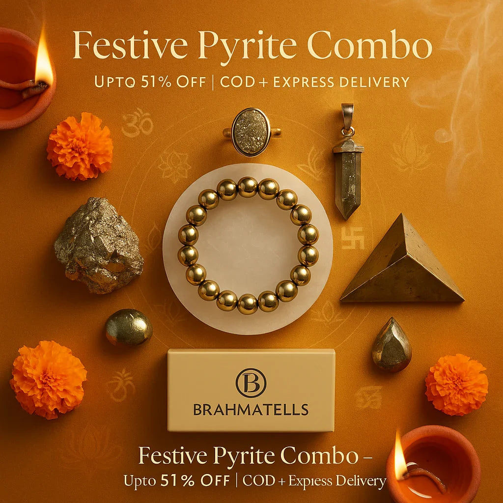 Pyrite Crystal Combo Sets – Bracelet, Ring & More | Brahmatells