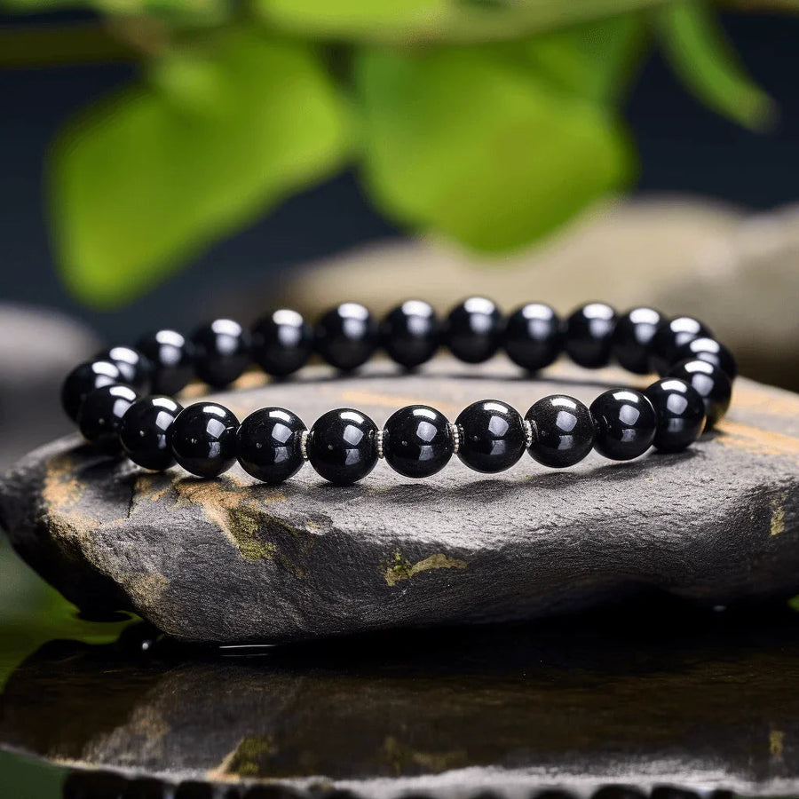 Black Tourmaline Bracelet for Energy Protection - Shop at Brahmatells - BrahmatellsStore