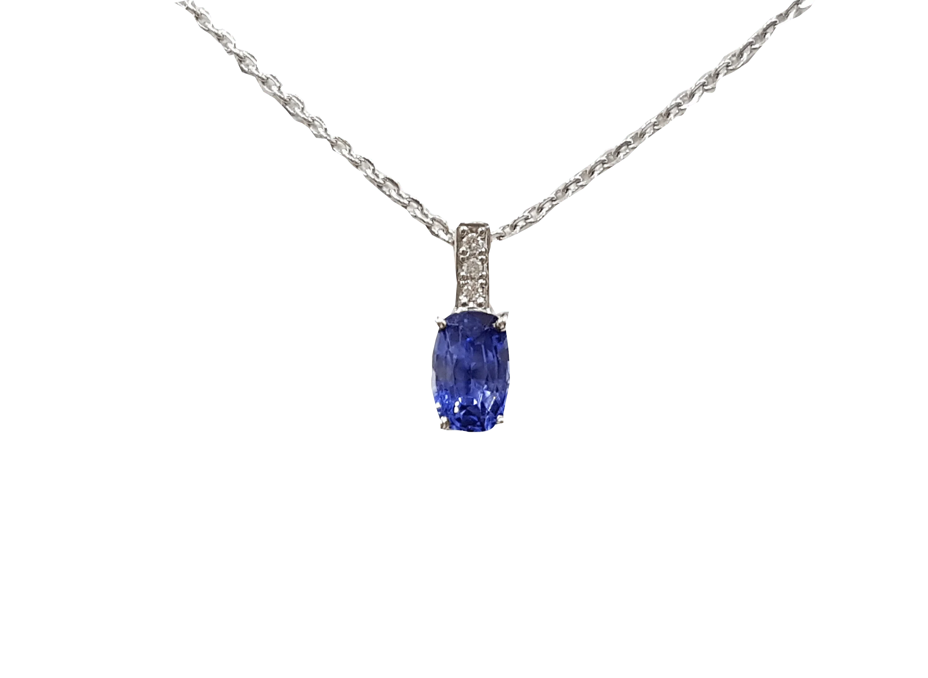 Blue Sapphire Berry-Blue Pendant: Saturn's Elegance | Brahmatells - BrahmatellsStore