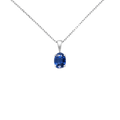 Blue Sapphire Oval Pendant: Saturn's Elegance | Brahmatells - BrahmatellsStore