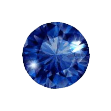 Blue Sapphire round BTBS109GSM - BrahmatellsStore