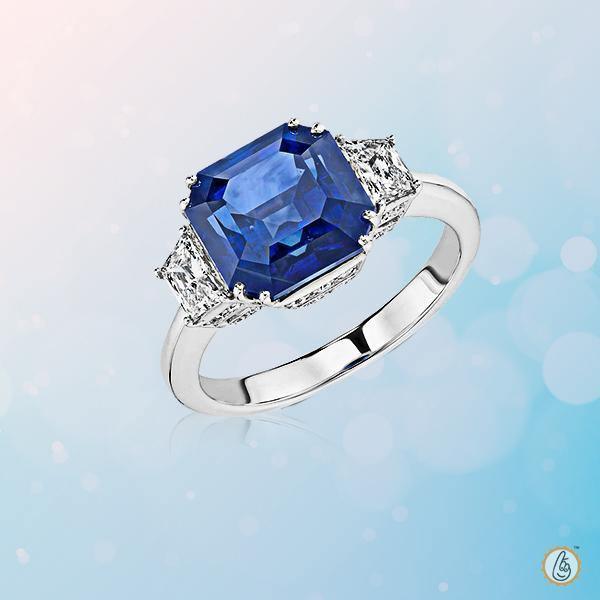Blue Sapphire Soft-Edge Ring - Saturn's Gentle Touch | Brahmatells - BrahmatellsStore