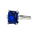 Blue Sapphire Square Ring - Saturn's Strength | Brahmatells - BrahmatellsStore