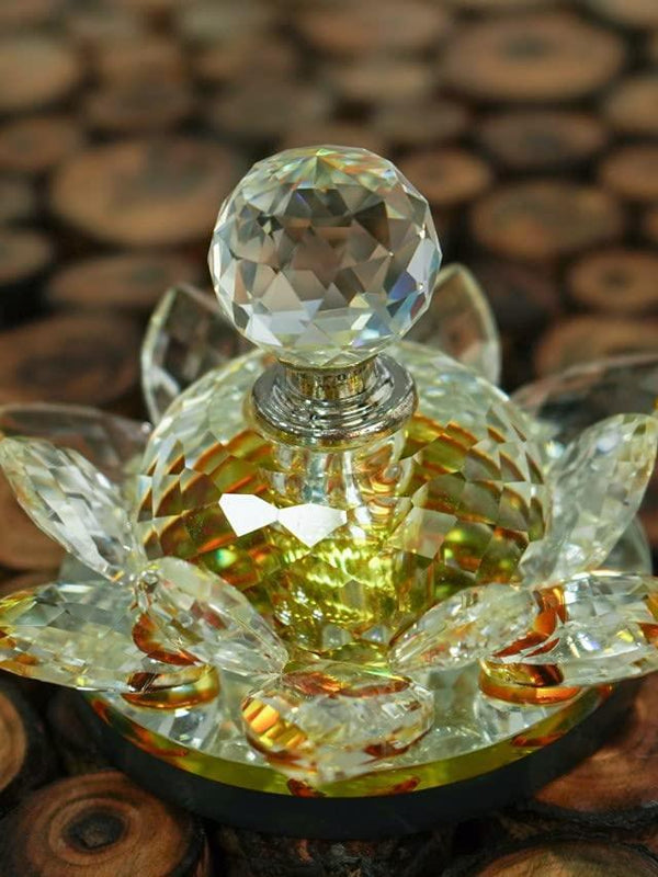Clear Green Crystal Lotus Flower - Vastu & Reiki Energized | Brahmatells - BrahmatellsStore