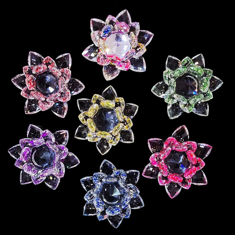 Crystal Lotus Flower - Vastu & Reiki Energized for Prosperity | Brahmatells - BrahmatellsStore