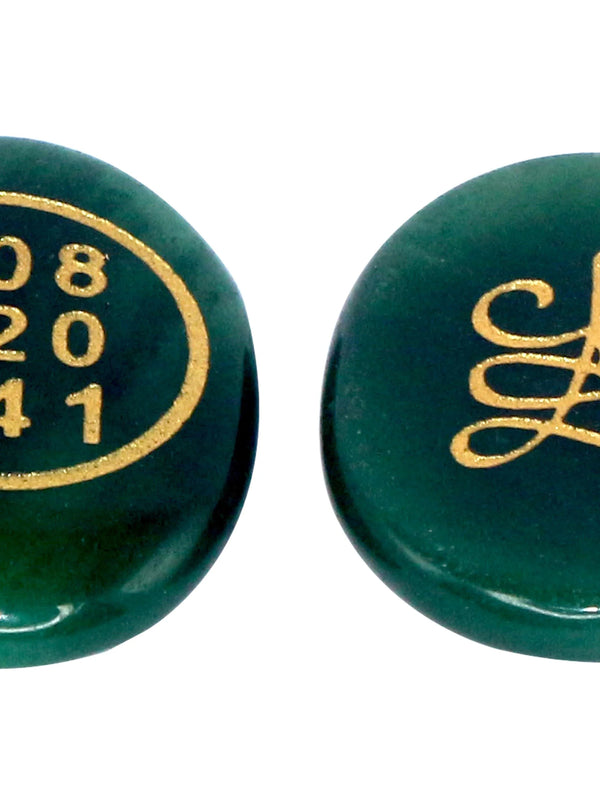 Green Aventurine Tumble With Zibu Symbol - BrahmatellsStore