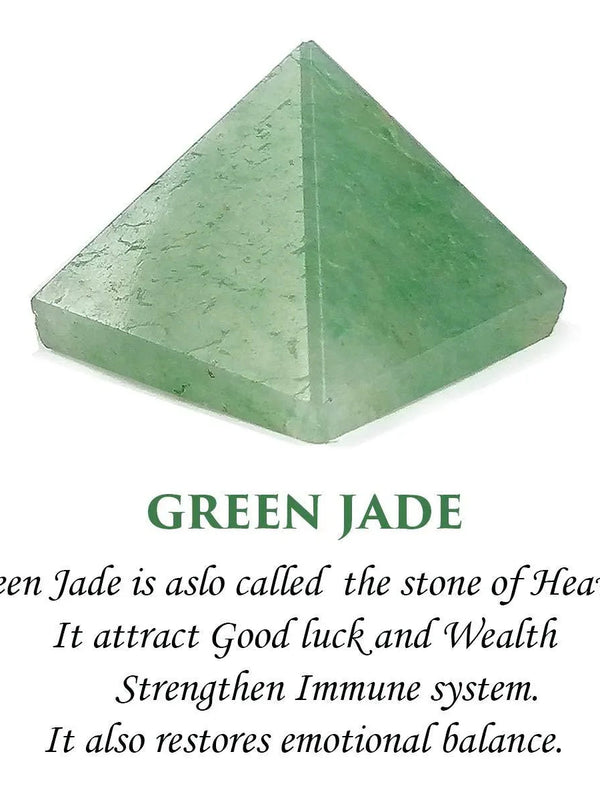 Natural Crystal Stone Jade Pyramid - BrahmatellsStore