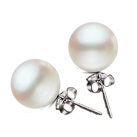 Pearl white-earings BTP116ESM - BrahmatellsStore