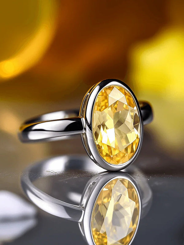 Pine-Yellow Sapphire Ring - Jupiter's Harmony | Brahmatells - BrahmatellsStore