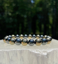 Pyrite and Hematite Bracelet - BrahmatellsStore